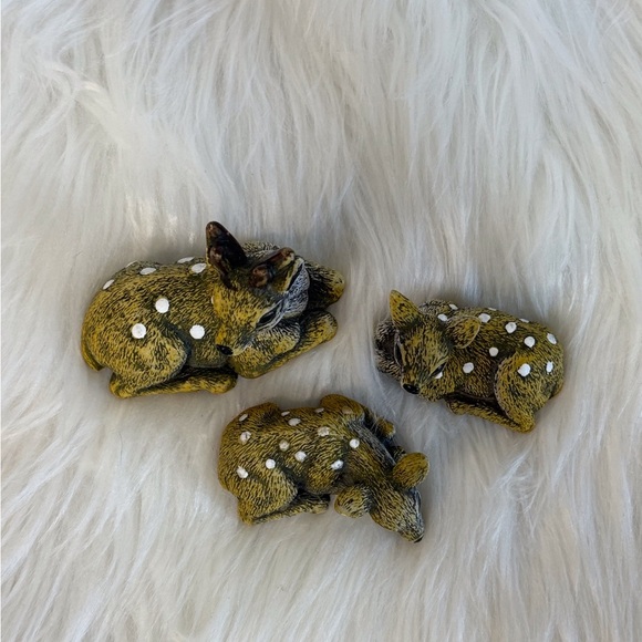 Charming Woodland Deer Figurines Set - Brown - Picture 2 of 5